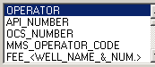 Variable Name List